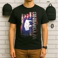 Wyoming State Usa Flag Souvenir Gift T-Shirt thumb 6