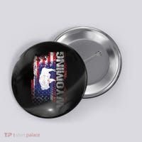 Wyoming State Usa Flag Souvenir Gift Button thumb 0