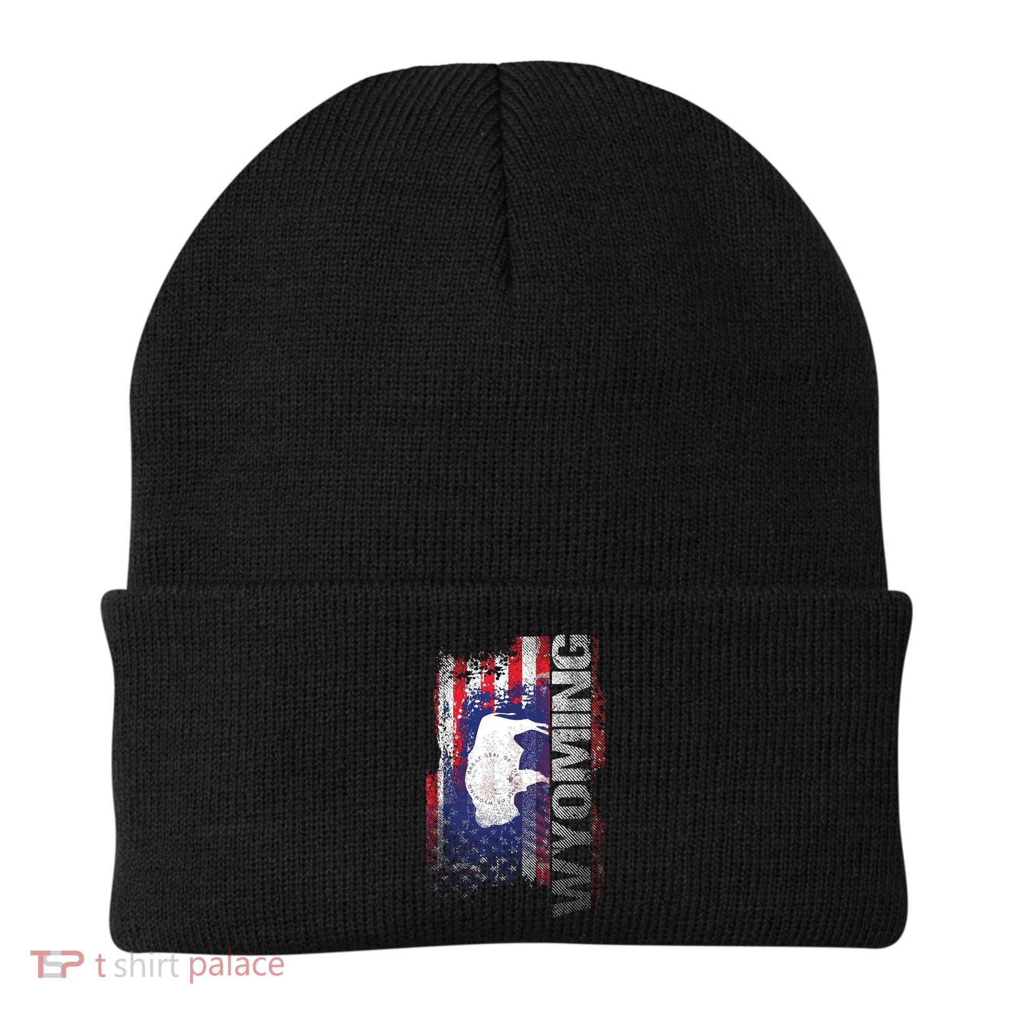Wyoming State Usa Flag Souvenir Gift Beanie