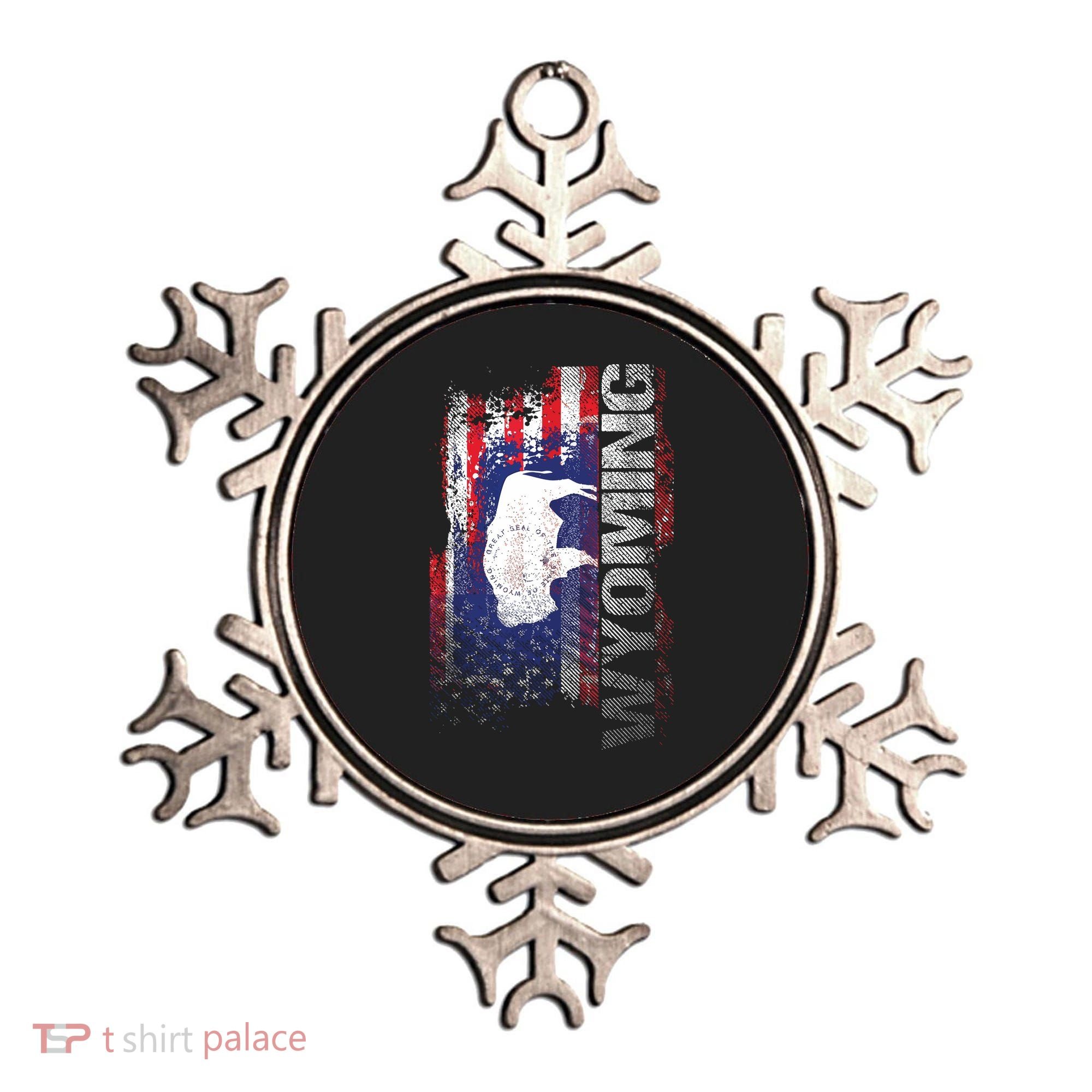 Wyoming State Usa Flag Souvenir Gift Ornament