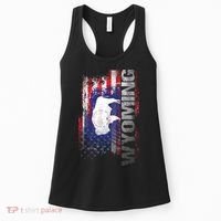 Wyoming State Usa Flag Souvenir Gift Women's Tank Top thumb 0