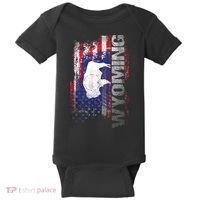 Wyoming State Usa Flag Souvenir Gift Baby Bodysuit thumb 0