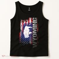 Wyoming State Usa Flag Souvenir Gift Tank Top thumb 2