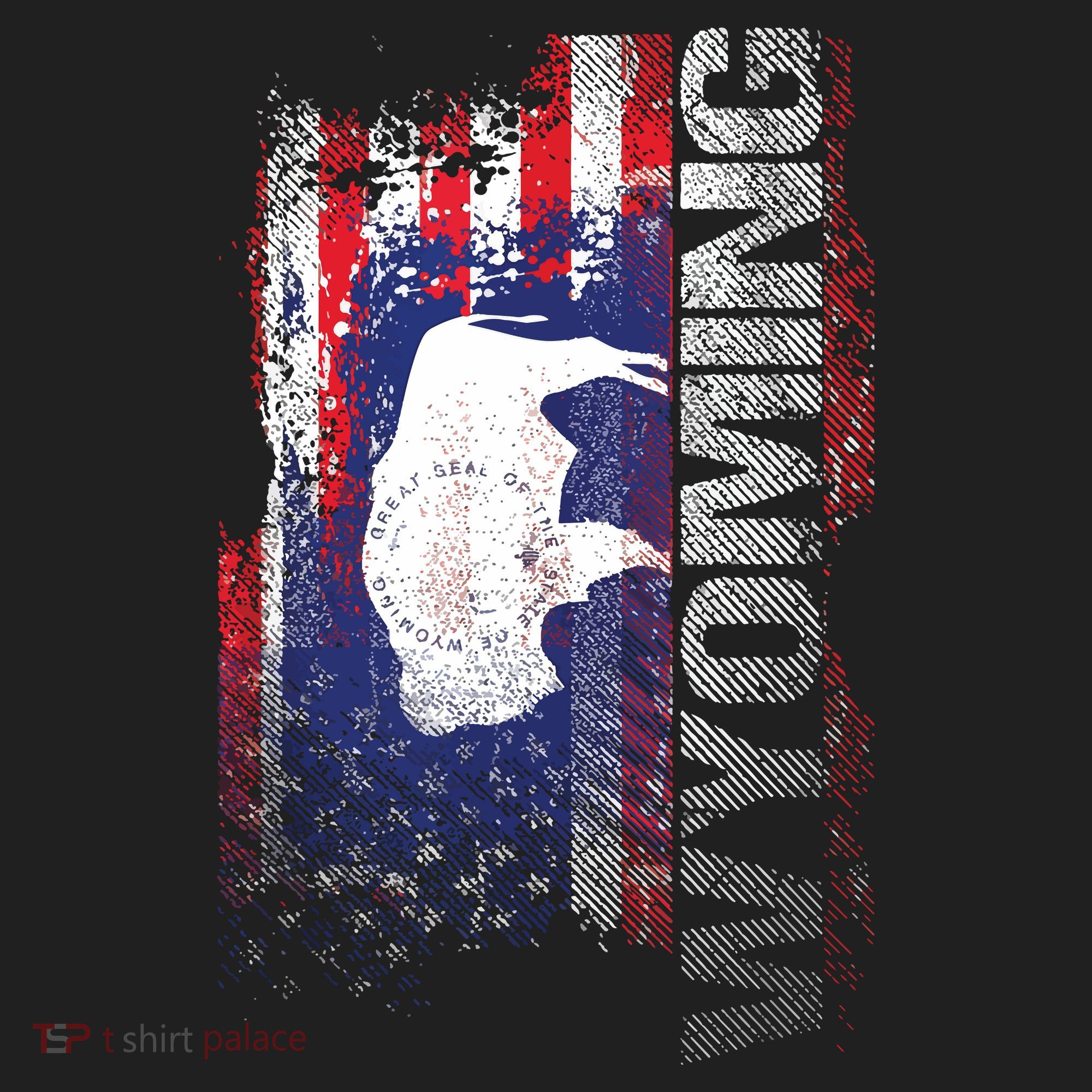 Wyoming State Usa Flag Souvenir Gift Golf Towel