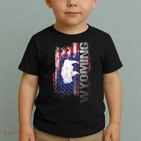 Wyoming State Usa Flag Souvenir Gift Toddler T-Shirt thumb 2