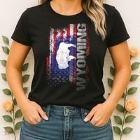 Wyoming State Usa Flag Souvenir Gift Women's T-Shirt thumb 2