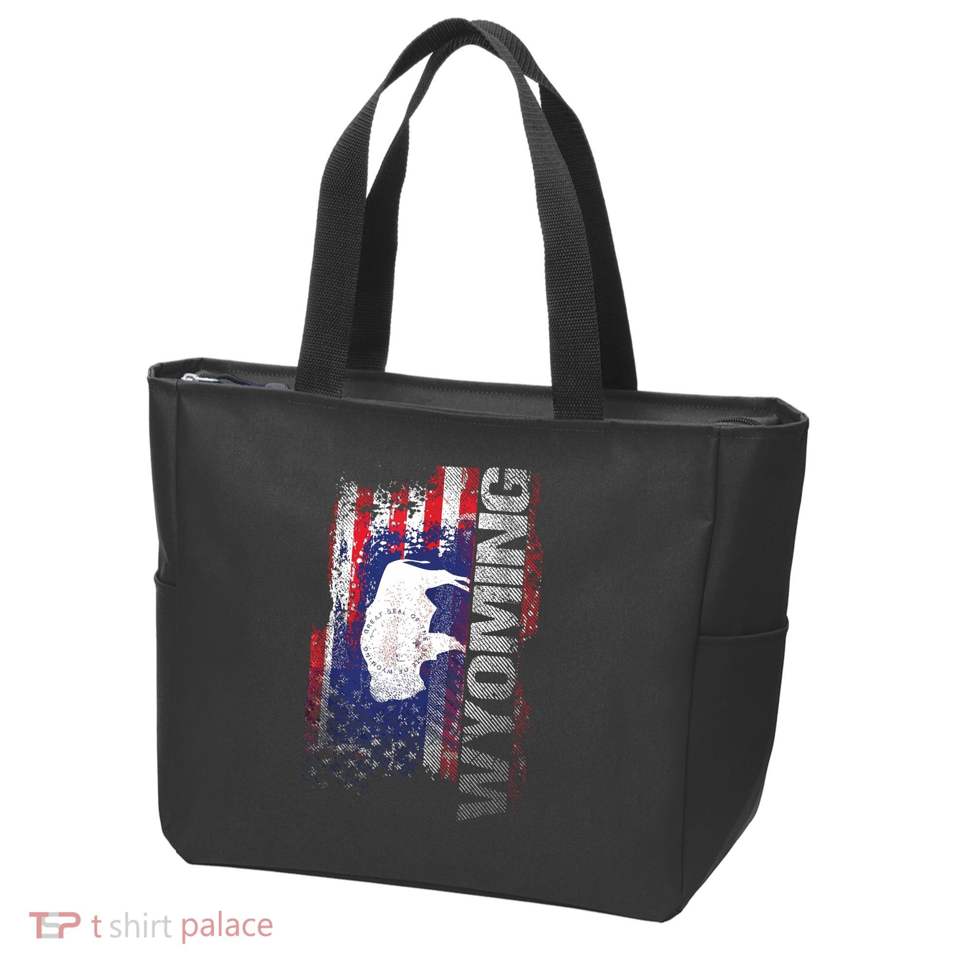 Wyoming State Usa Flag Souvenir Gift Tote Bag