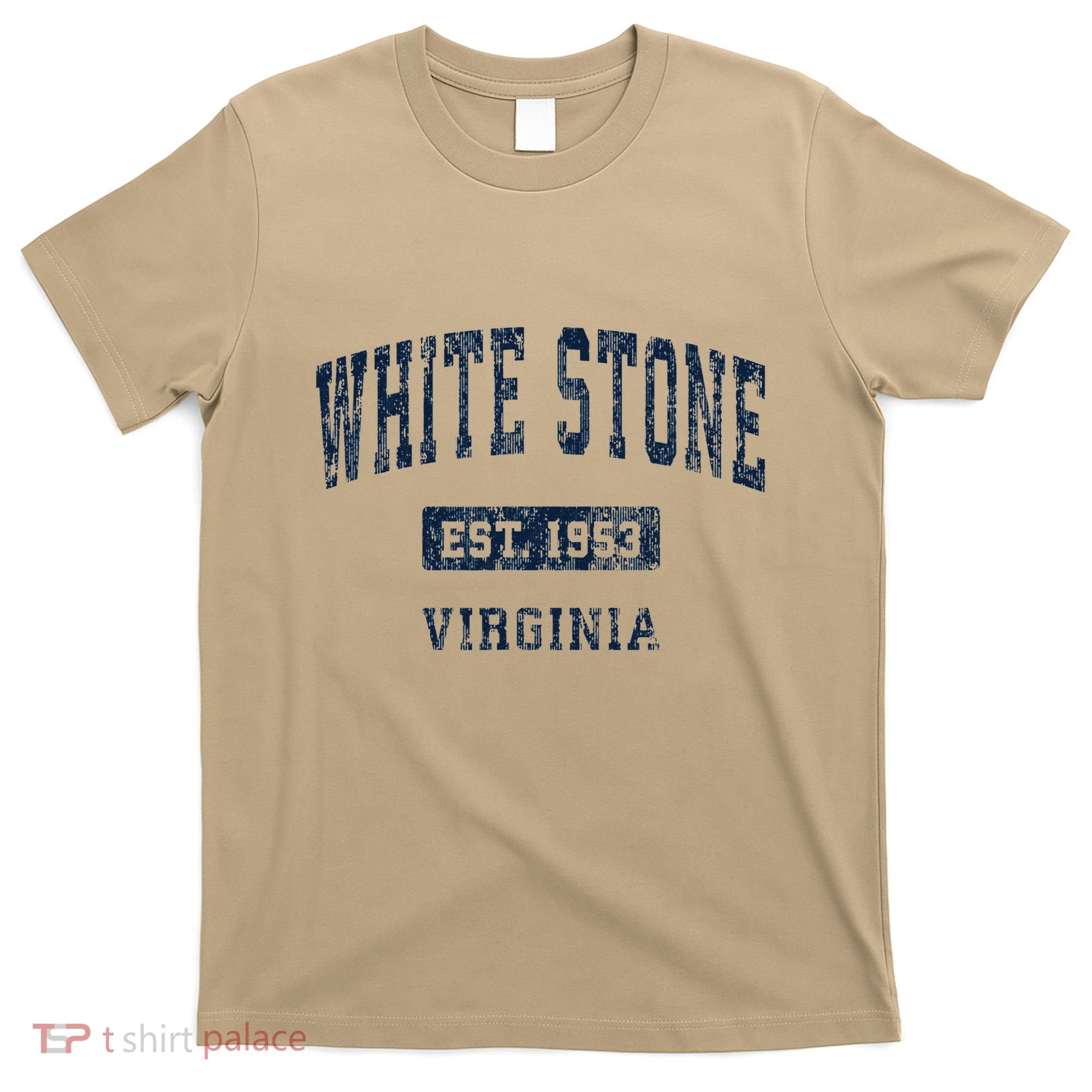 White Stone Virginia Va Vintage Athletic Sports T-Shirt