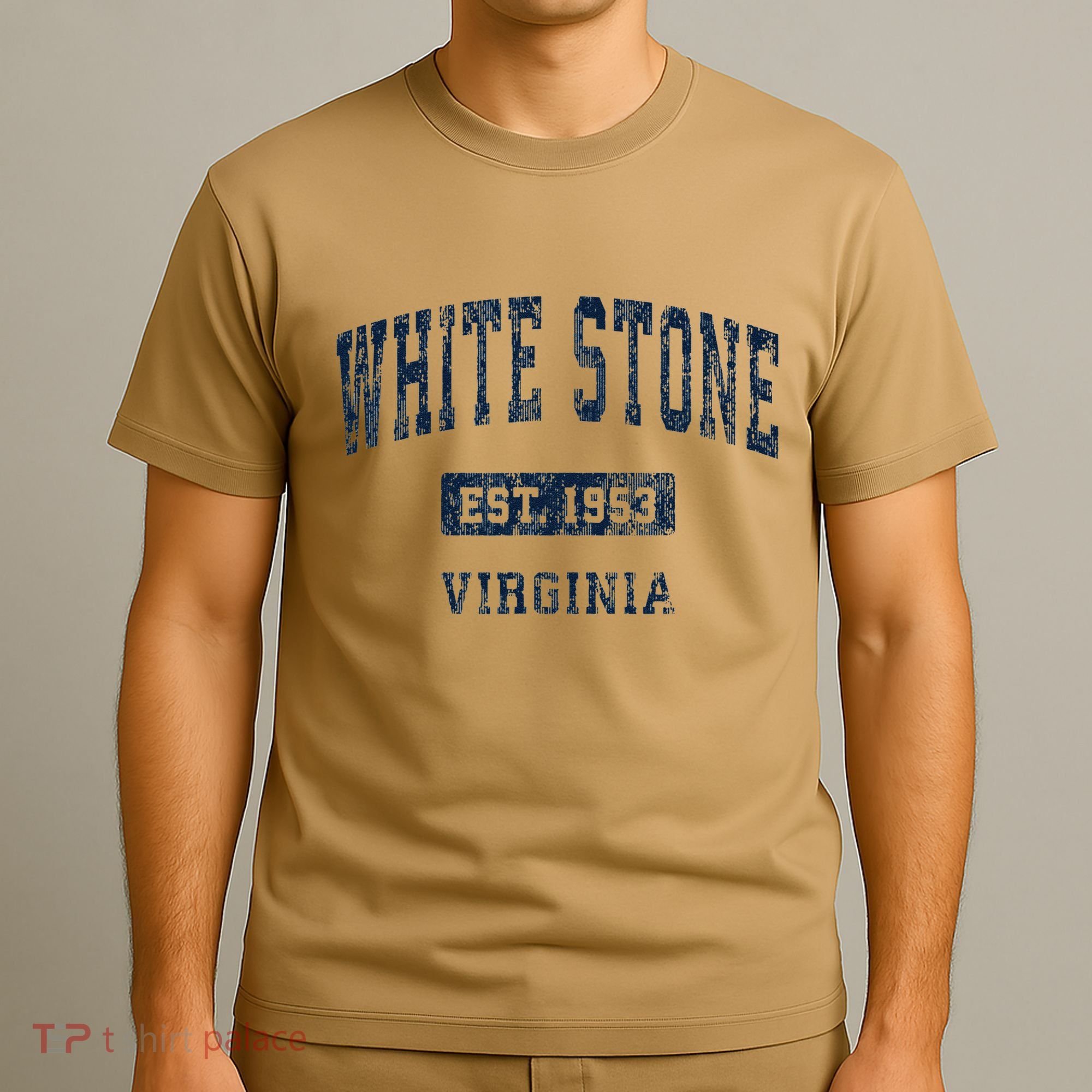 White Stone Virginia Va Vintage Athletic Sports T-Shirt