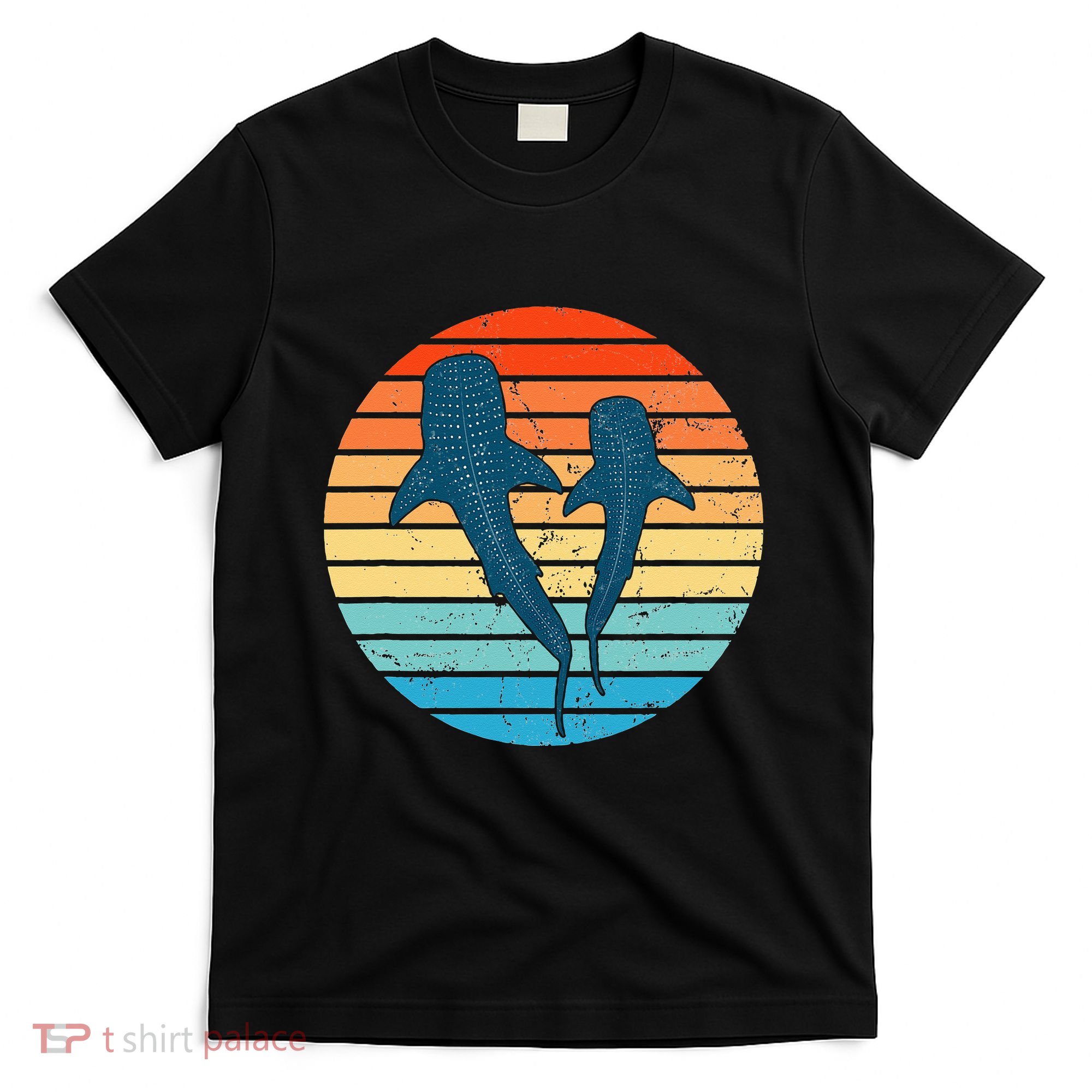 Whale Shark Vintage Sunset T-Shirt