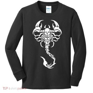 White Scorpion Kids Long Sleeve Shirt