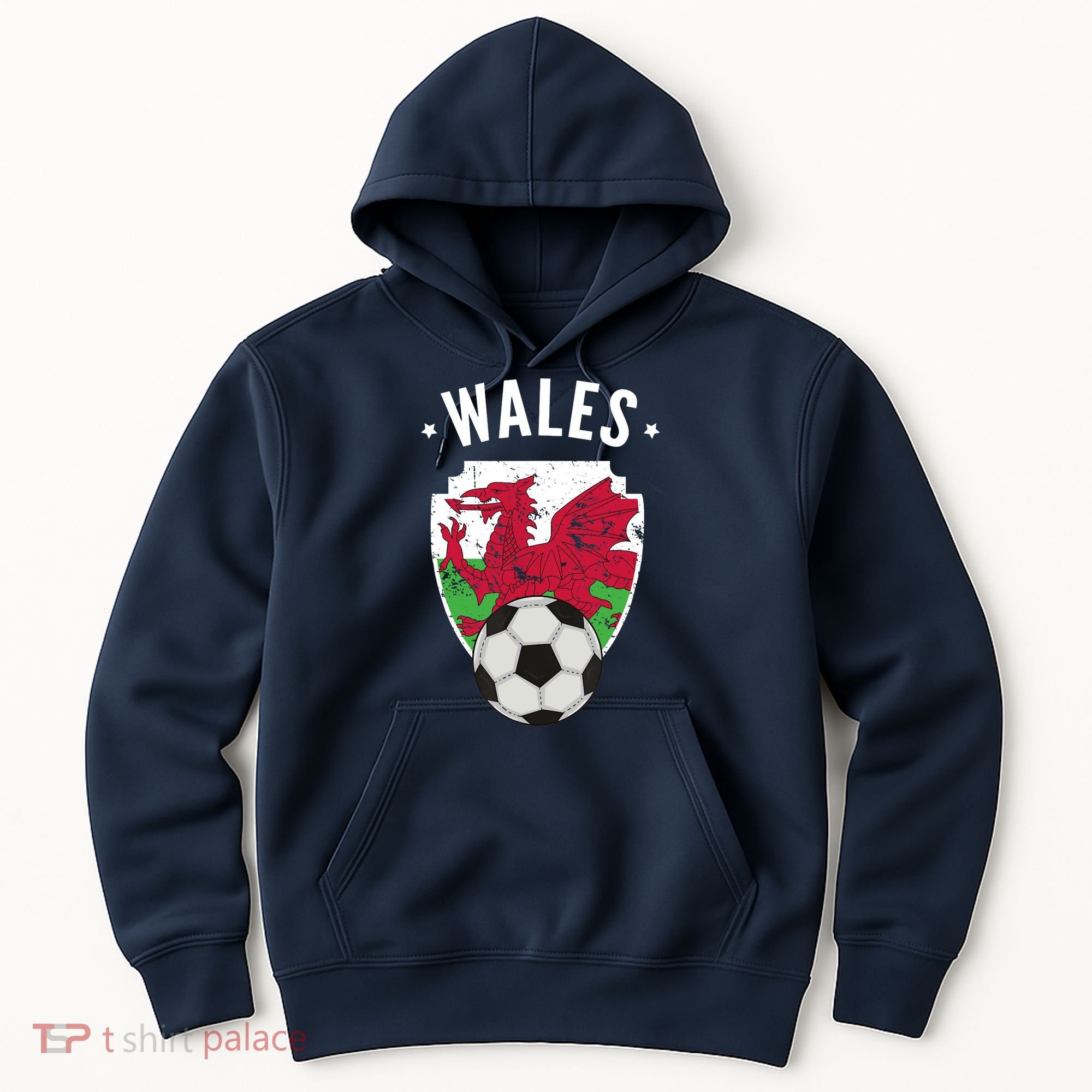 Wales Soccer Wales Flag Football Welsh Pride Roots Hoodie