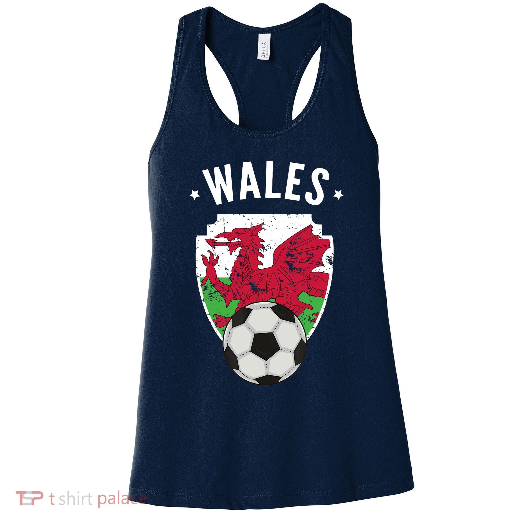 Wales Soccer Wales Flag Football Welsh Pride Roots Women's Tank Top