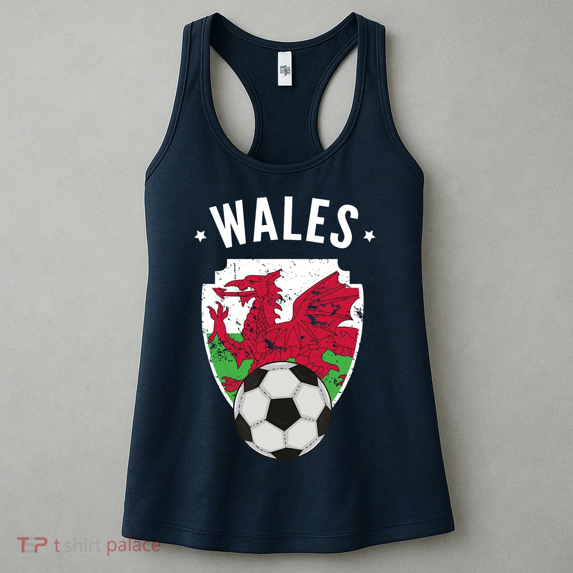 Wales Soccer Wales Flag Football Welsh Pride Roots Women's Tank Top