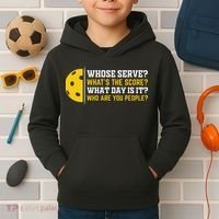 Whose Serve What's The Score Pickleball Kids Hoodie thumb 2