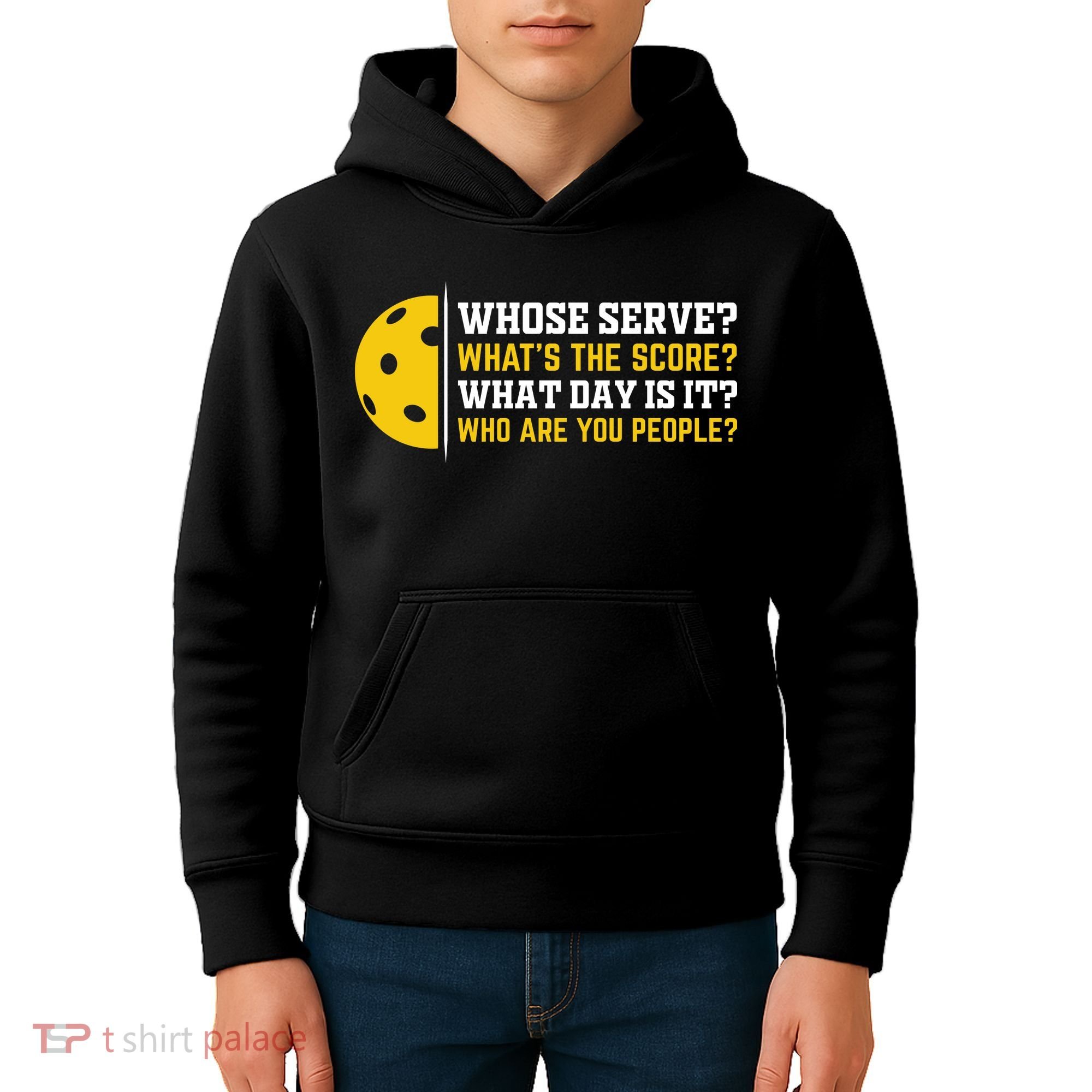 Whose Serve What's The Score Pickleball Kids Hoodie