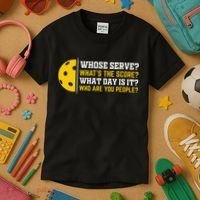 Whose Serve What's The Score Pickleball Kids T-Shirt thumb 3