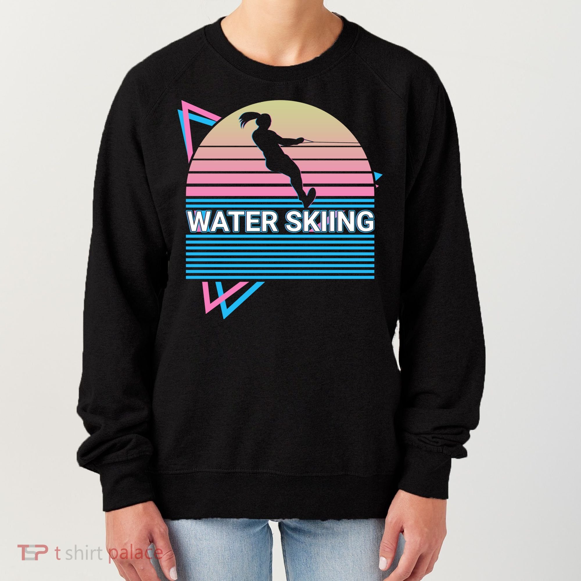 Water Ski Water Skiing Retro Funny Gift Women's Sweatshirt