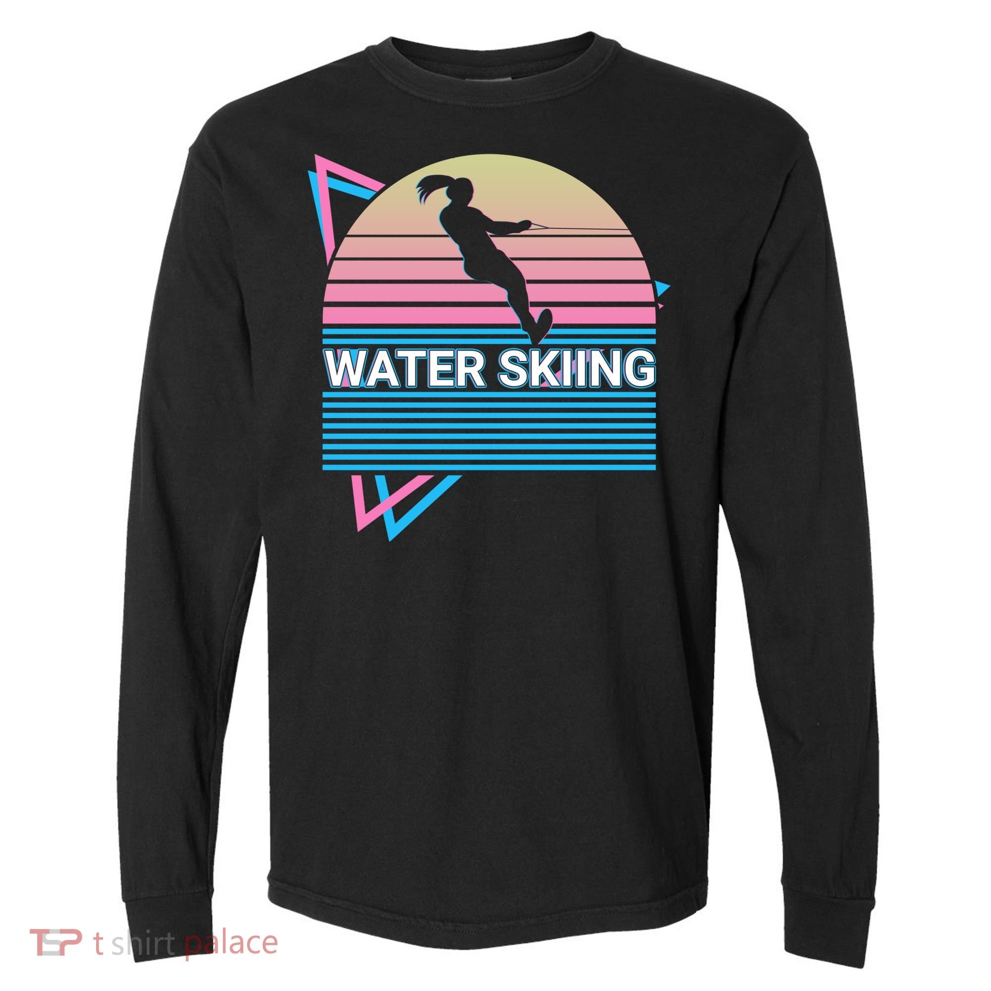 Water Ski Water Skiing Retro Funny Gift Comfort Colors Heavyweight Long Sleeve T-Shirt