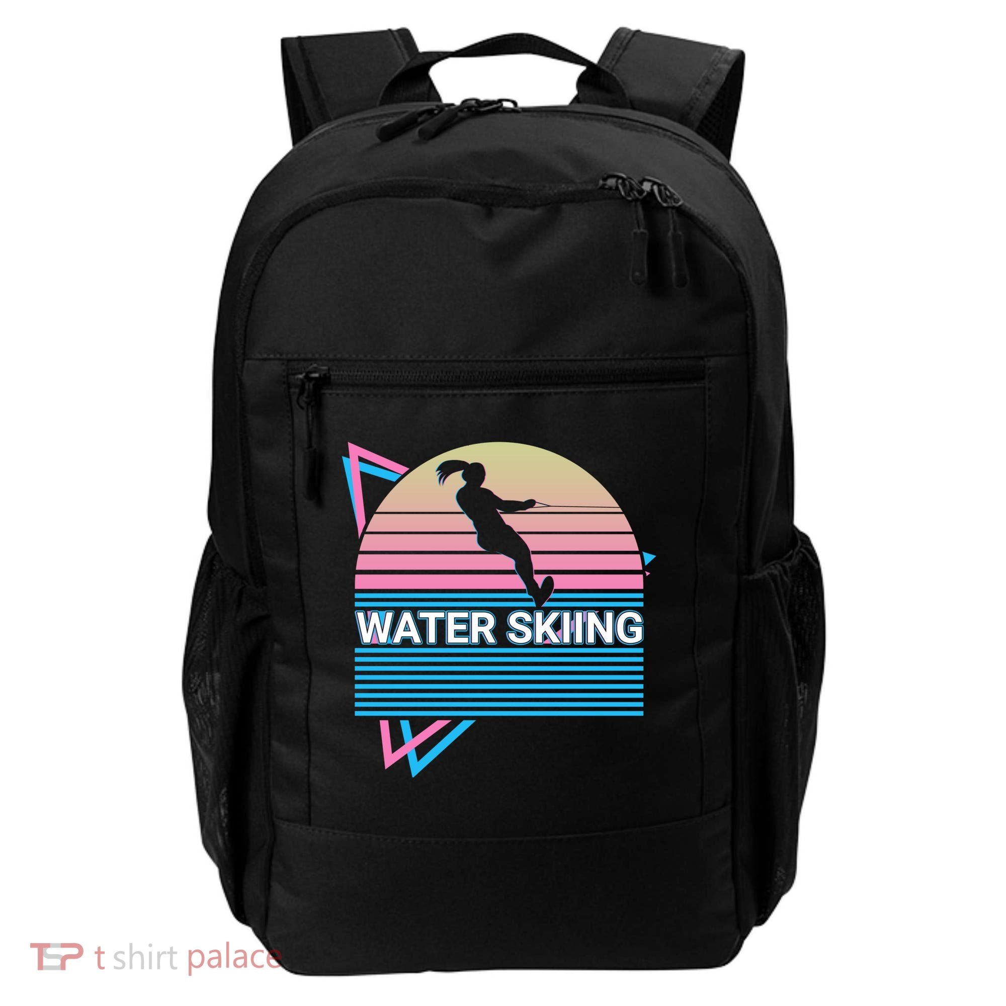 Water Ski Water Skiing Retro Funny Gift Backpack