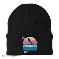 Water Ski Water Skiing Retro Funny Gift Beanie thumb 0
