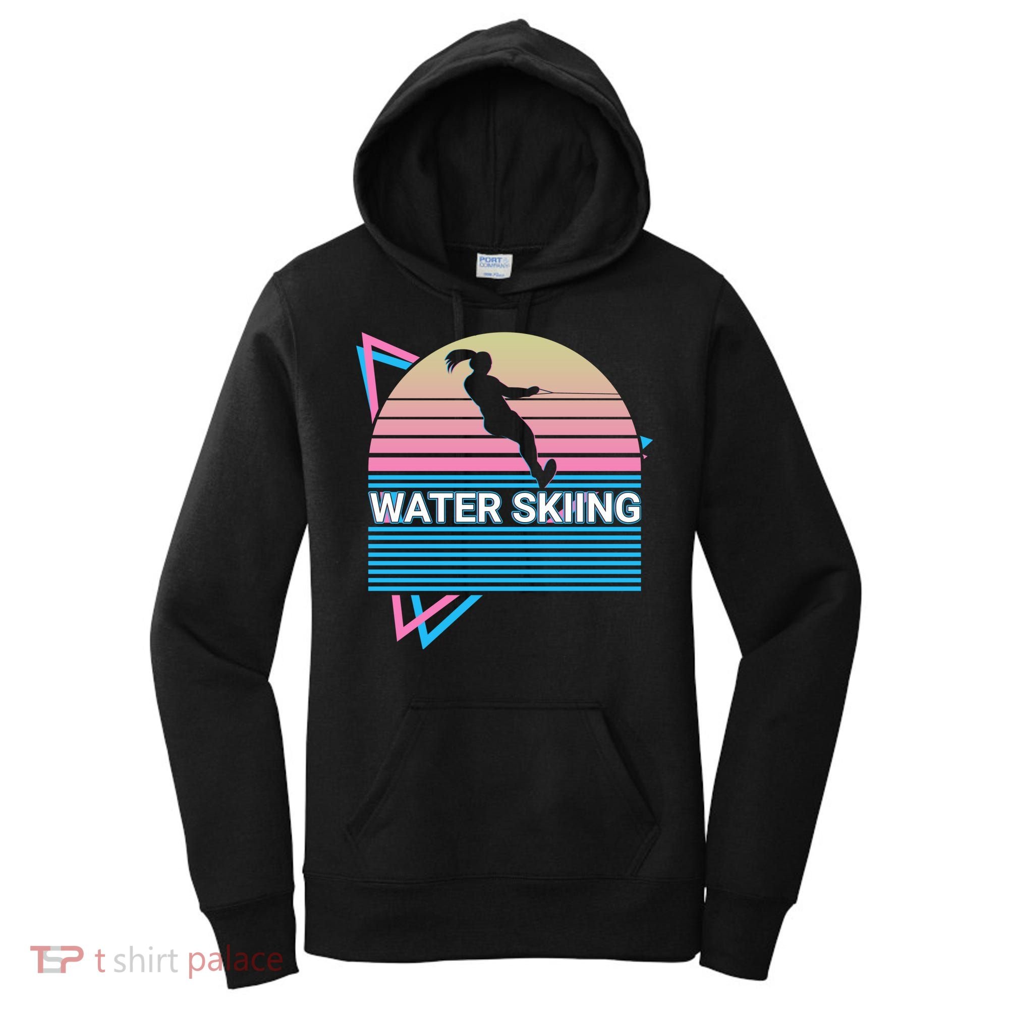 Water Ski Water Skiing Retro Funny Gift Women's Hoodie