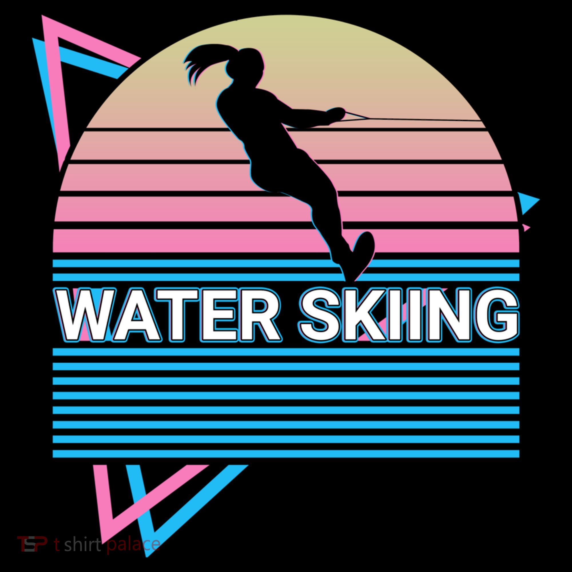 Water Ski Water Skiing Retro Funny Gift Women's Hoodie