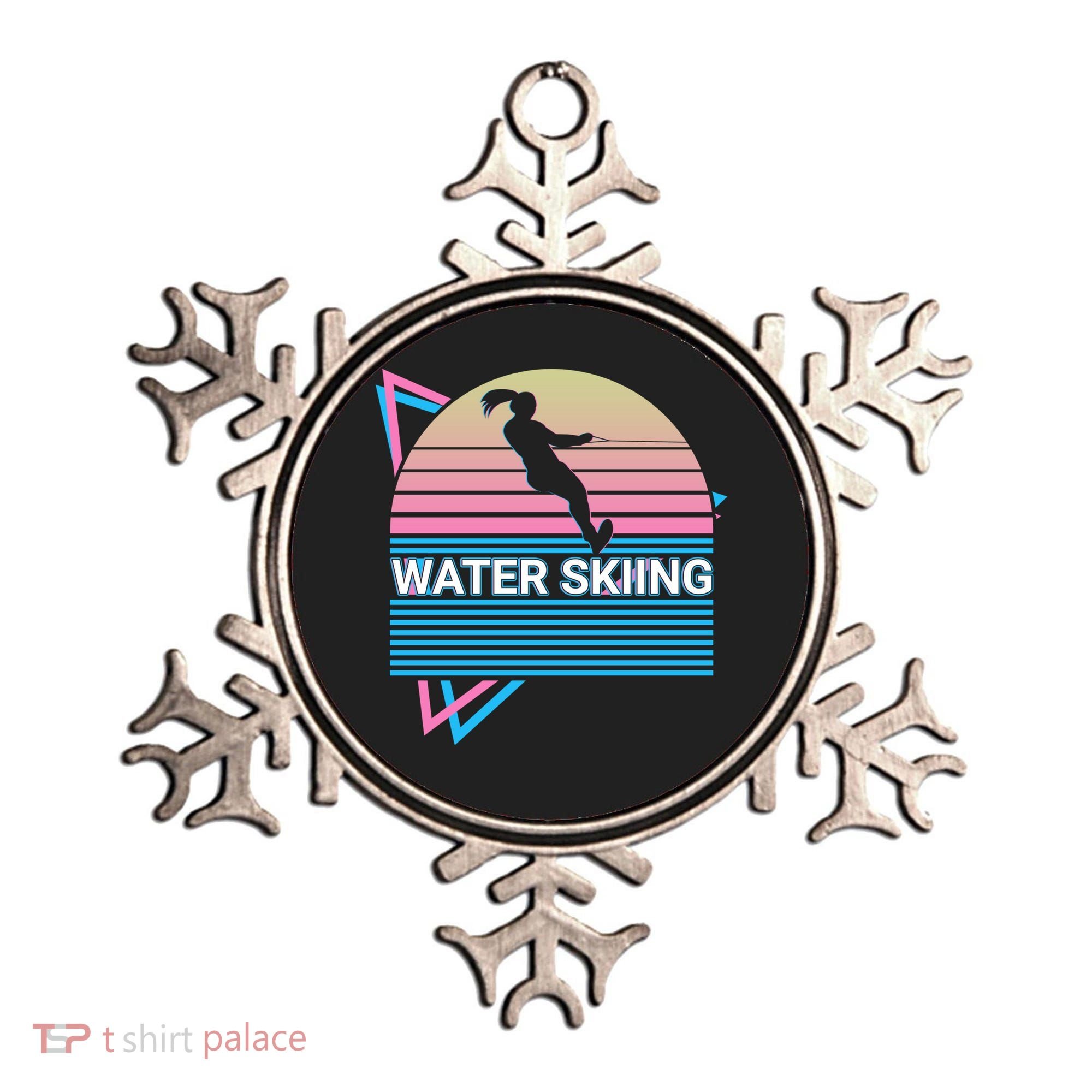 Water Ski Water Skiing Retro Funny Gift Ornament