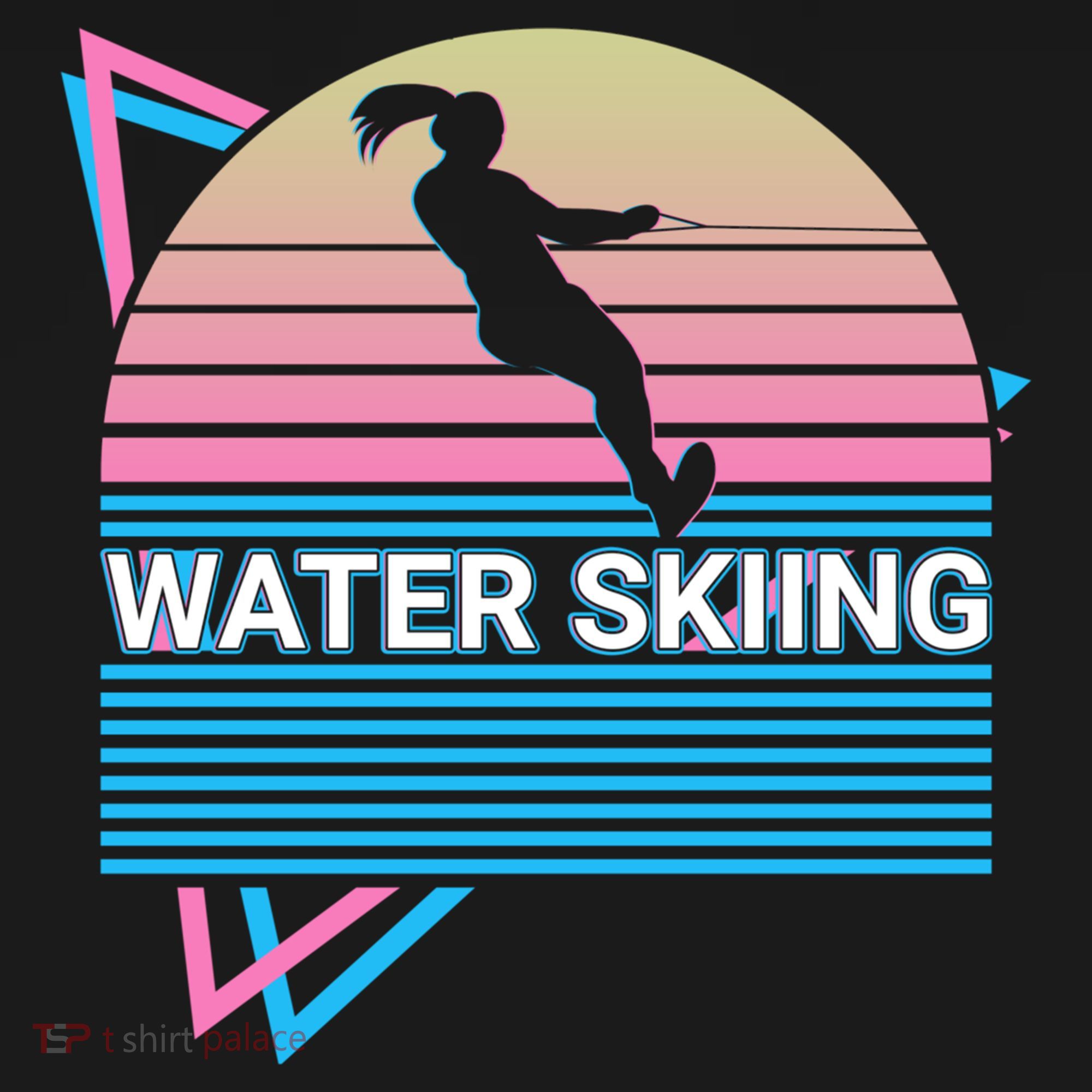 Water Ski Water Skiing Retro Funny Gift Ornament