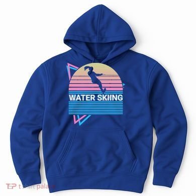 Water Ski Water Skiing Retro Funny Gift Hoodie