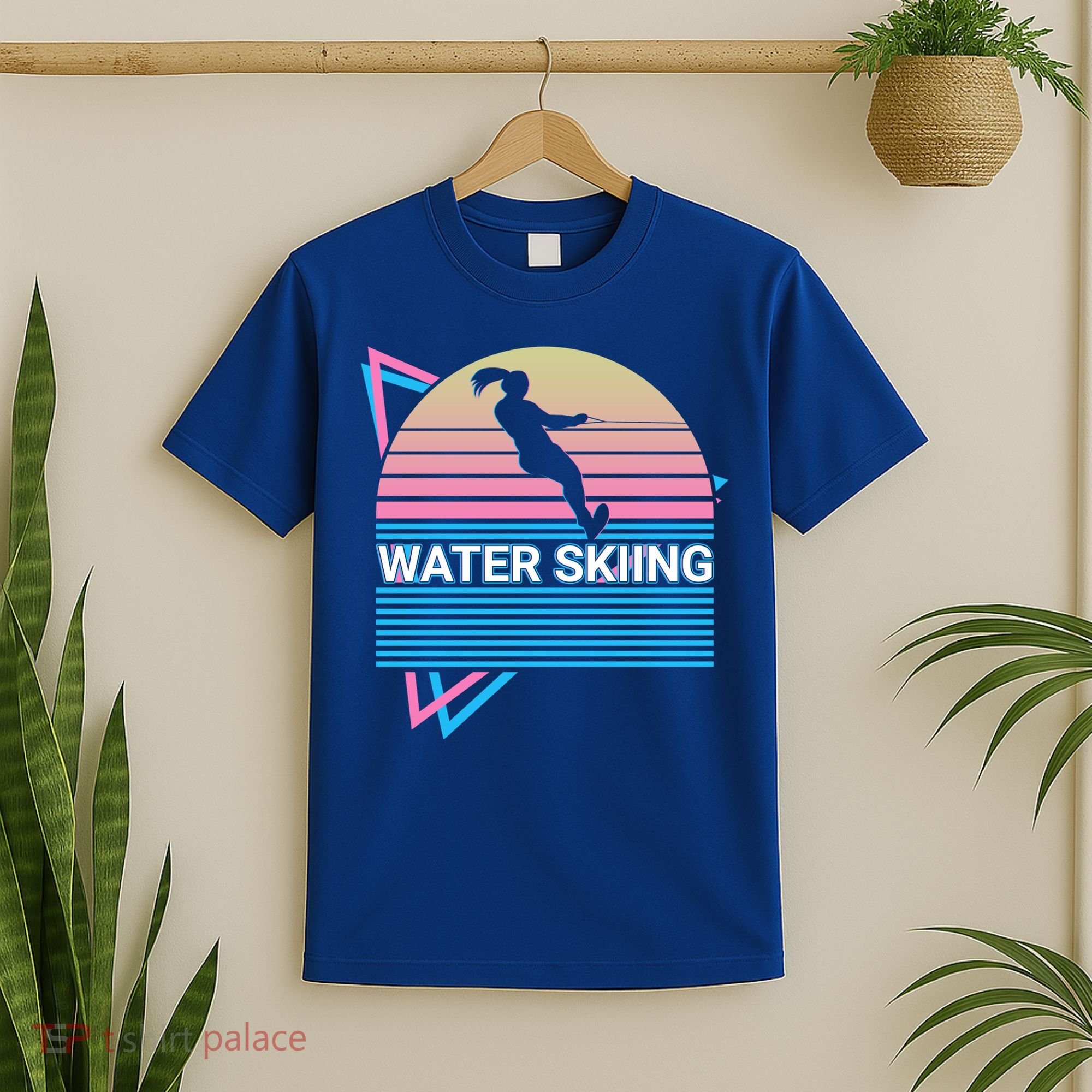 Water Ski Water Skiing Retro Funny Gift T-Shirt