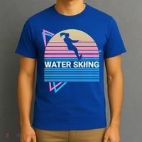 Water Ski Water Skiing Retro Funny Gift T-Shirt thumb 3