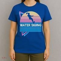 Water Ski Water Skiing Retro Funny Gift T-Shirt thumb 4
