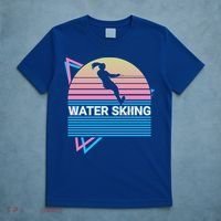 Water Ski Water Skiing Retro Funny Gift T-Shirt thumb 5