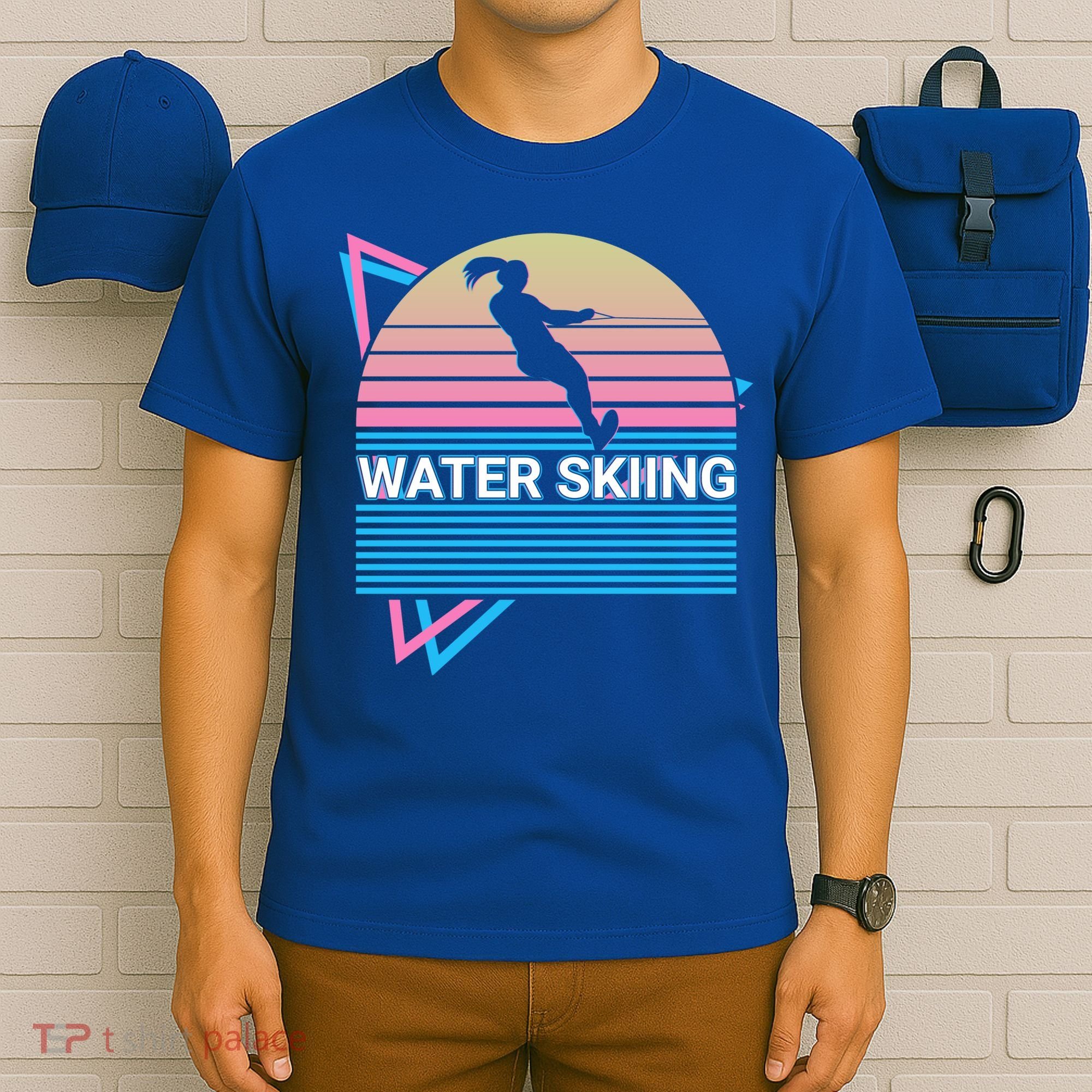 Water Ski Water Skiing Retro Funny Gift T-Shirt