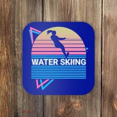 Water Ski Water Skiing Retro Funny Gift Coaster