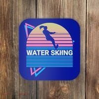 Water Ski Water Skiing Retro Funny Gift Coaster thumb 0