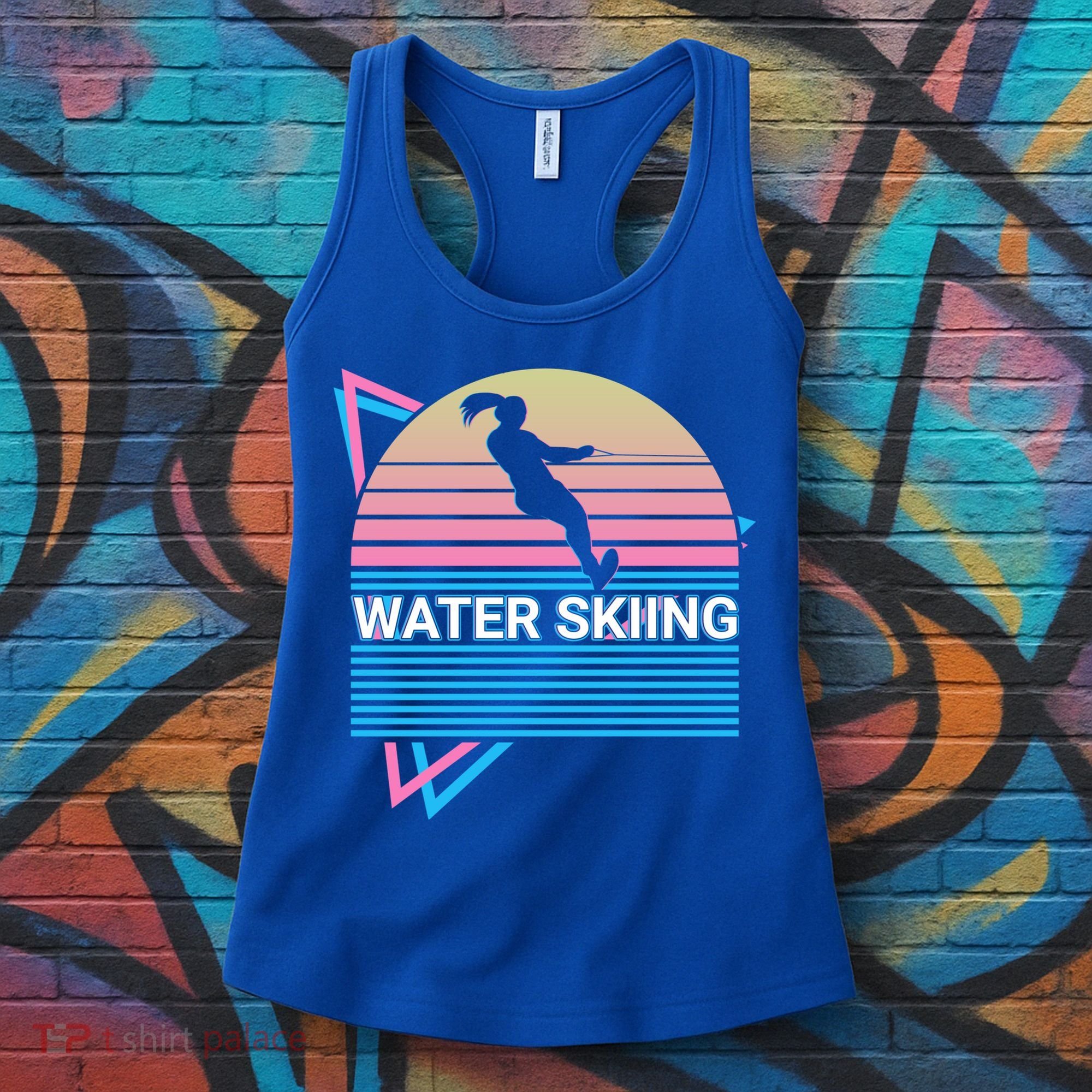 Water Ski Water Skiing Retro Funny Gift Women's Tank Top