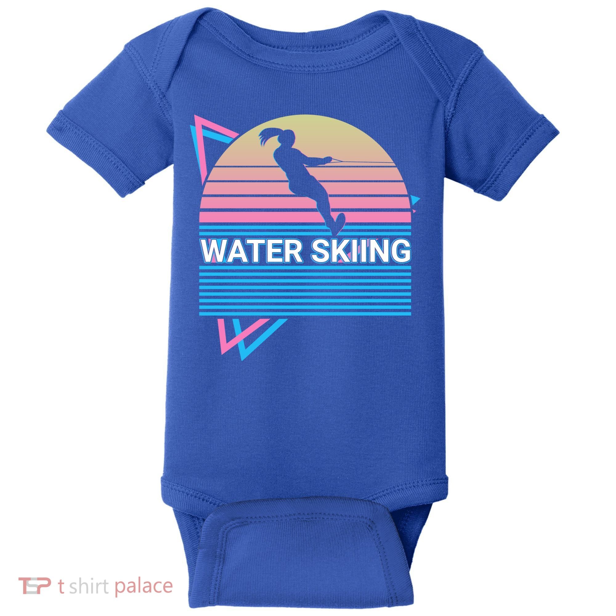 Water Ski Water Skiing Retro Funny Gift Baby Bodysuit