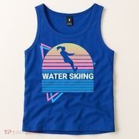Water Ski Water Skiing Retro Funny Gift Tank Top thumb 2