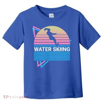 Water Ski Water Skiing Retro Funny Gift Toddler T-Shirt