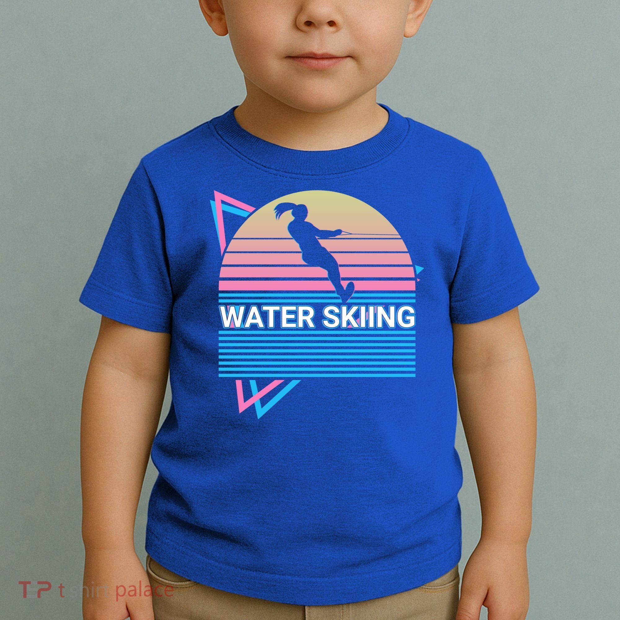 Water Ski Water Skiing Retro Funny Gift Toddler T-Shirt