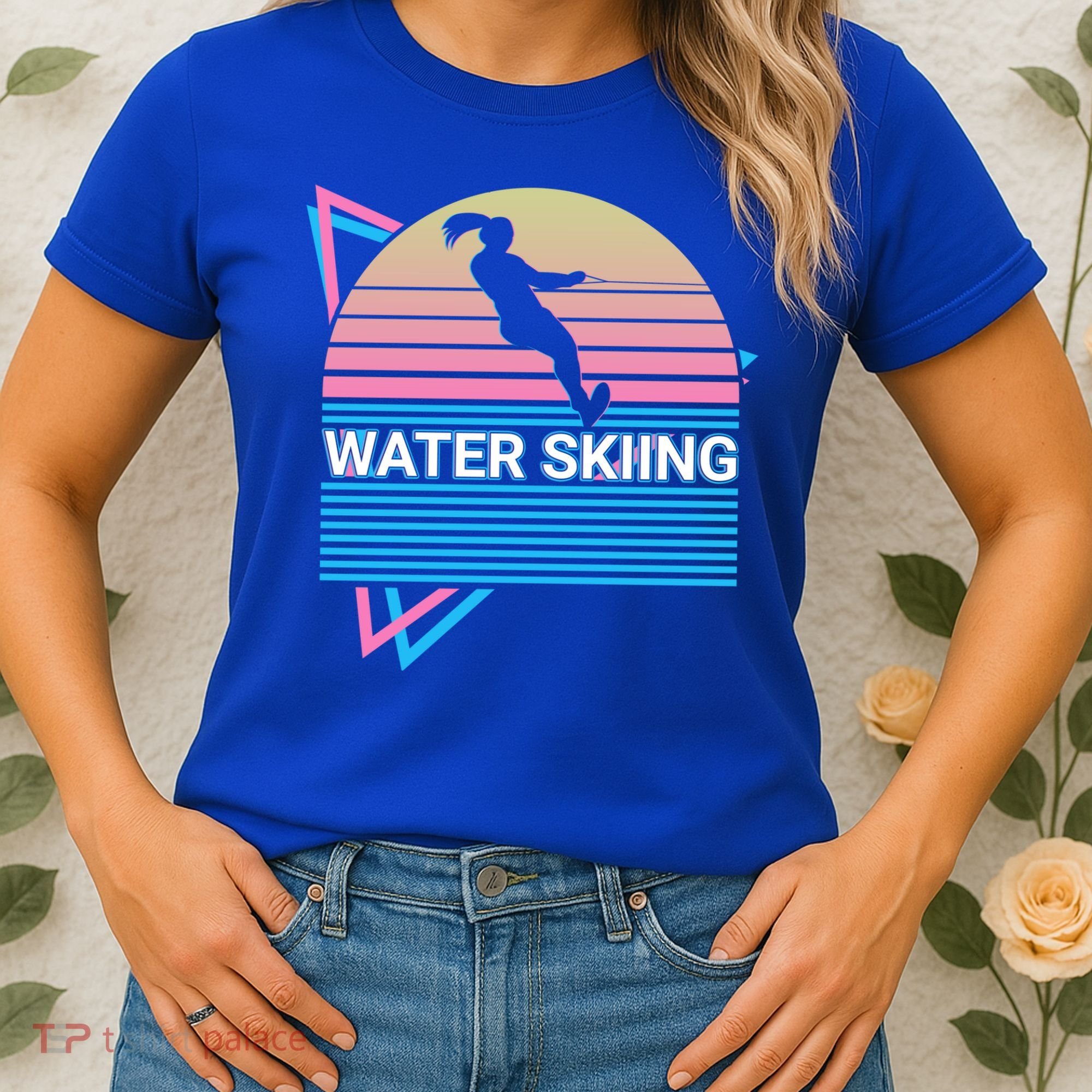 Water Ski Water Skiing Retro Funny Gift Women's T-Shirt