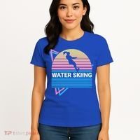 Water Ski Water Skiing Retro Funny Gift Women's T-Shirt thumb 4