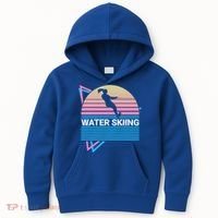 Water Ski Water Skiing Retro Funny Gift Kids Hoodie thumb 0