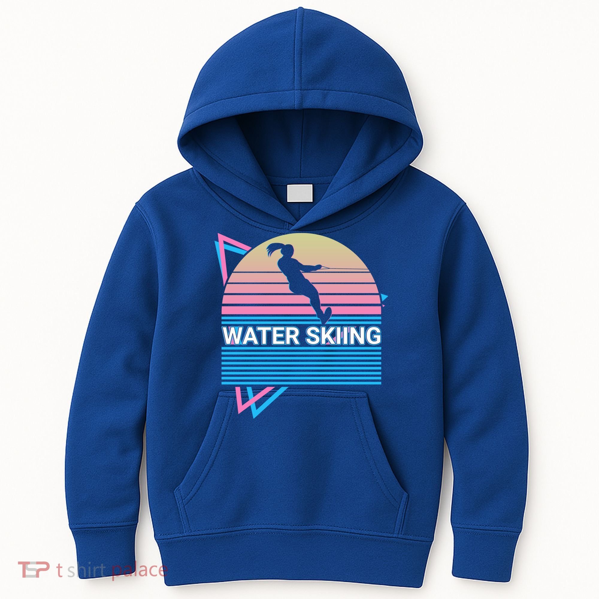 Water Ski Water Skiing Retro Funny Gift Kids Hoodie