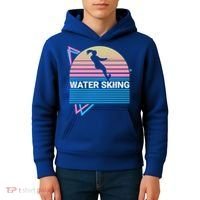 Water Ski Water Skiing Retro Funny Gift Kids Hoodie thumb 4