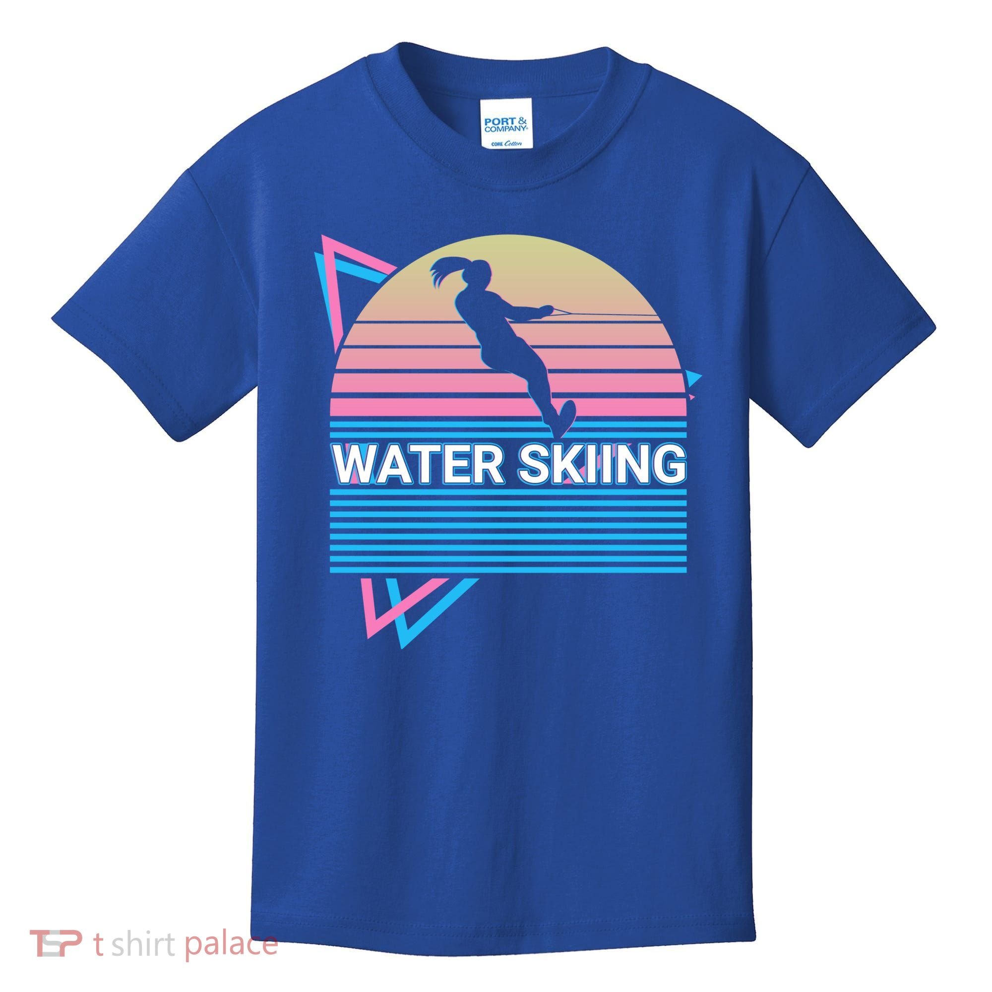 Water Ski Water Skiing Retro Funny Gift Kids T-Shirt