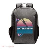 Water Ski Water Skiing Retro Funny Gift Vector Backpack thumb 0