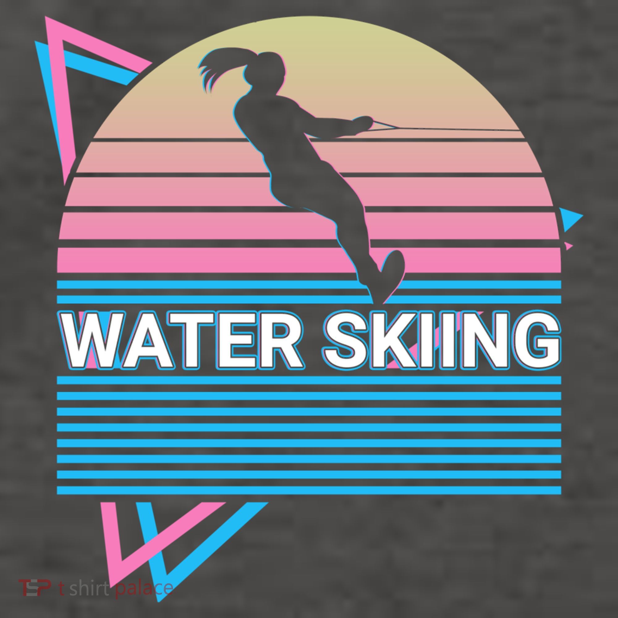 Water Ski Water Skiing Retro Funny Gift Vector Backpack